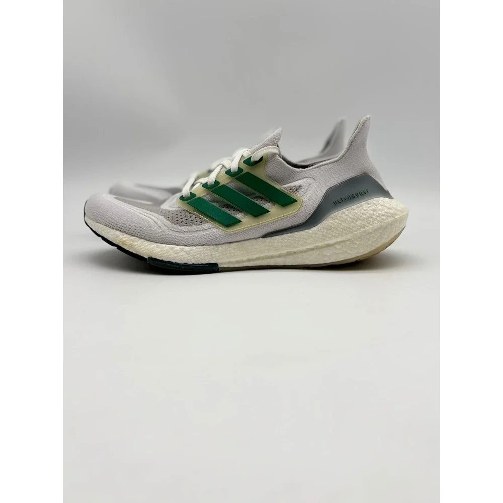 Adidas Ultraboost 21 Grey Green Men's Running Shoes FZ2326 Size 9.5